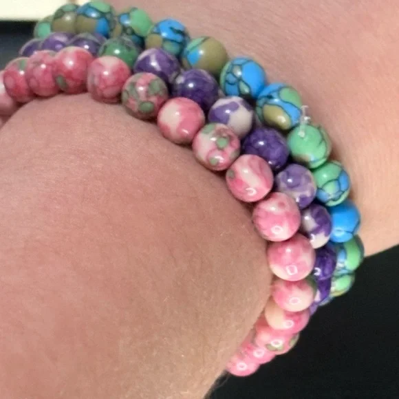 Handcrafted gemstone beaded bracelet - Picture 5 of 9